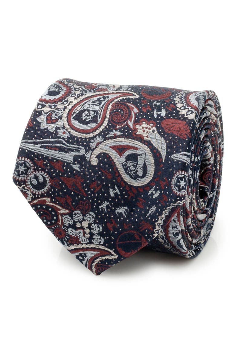 Star Wars™ Darth Vader Navy Paisley Silk Tie, Alternate, color, NAVY