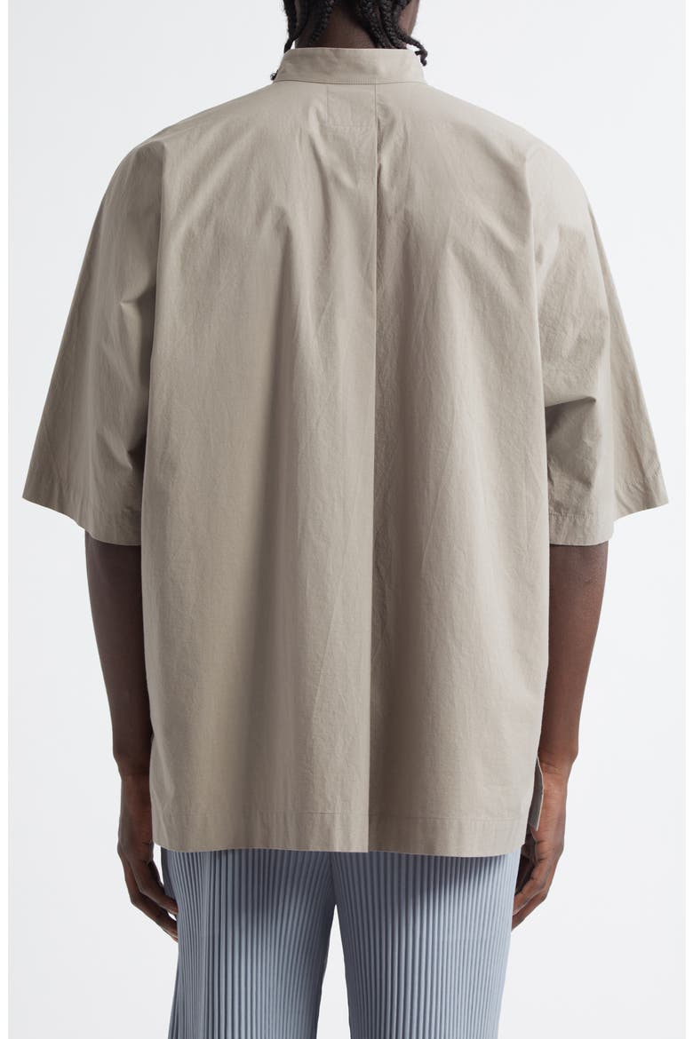 Cotton Button-Up Shirt, Alternate, color, GRAY