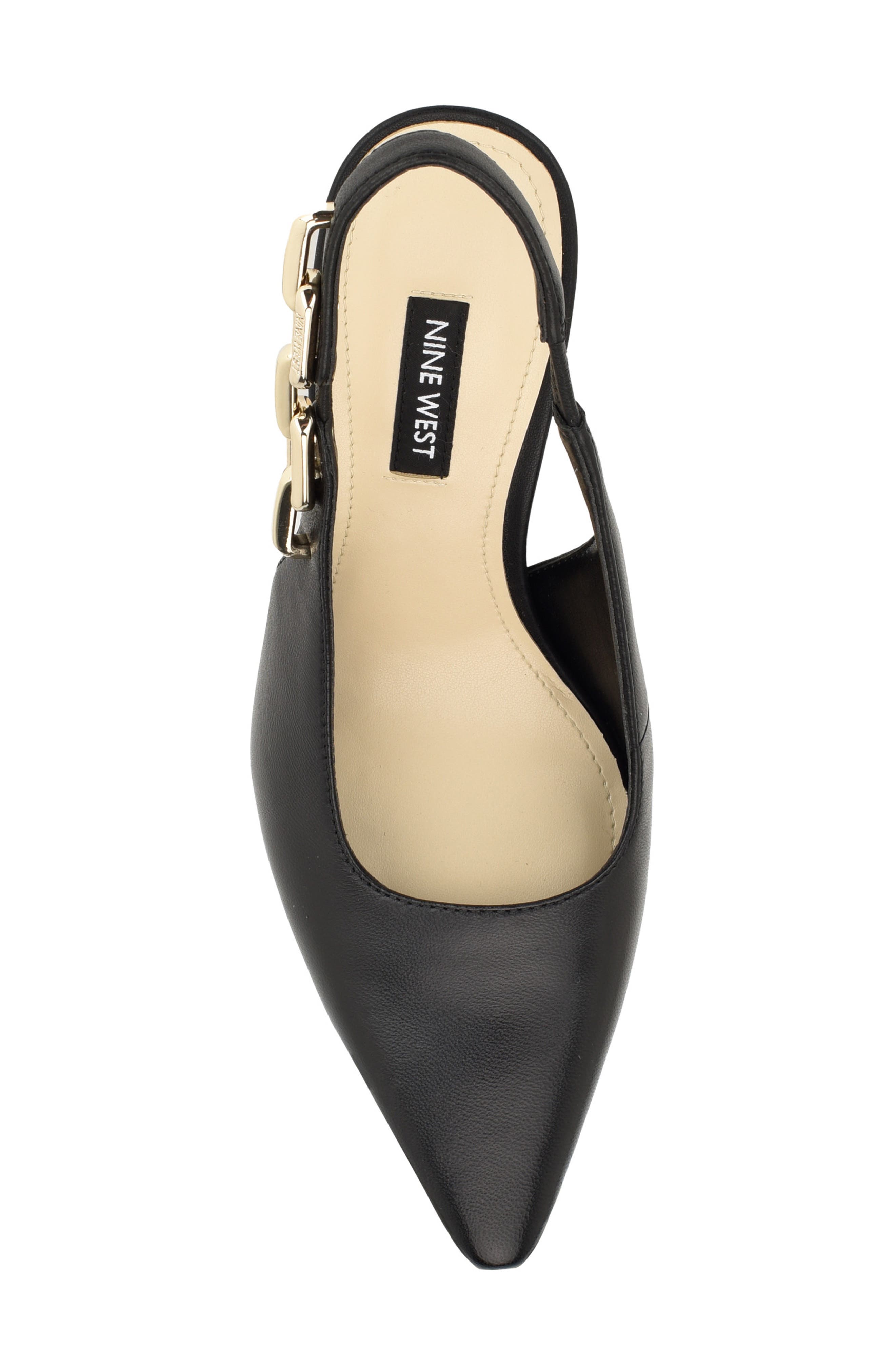 Nine West Veroni Slingback Pointed Toe Pump, Alternate, color, Blk01