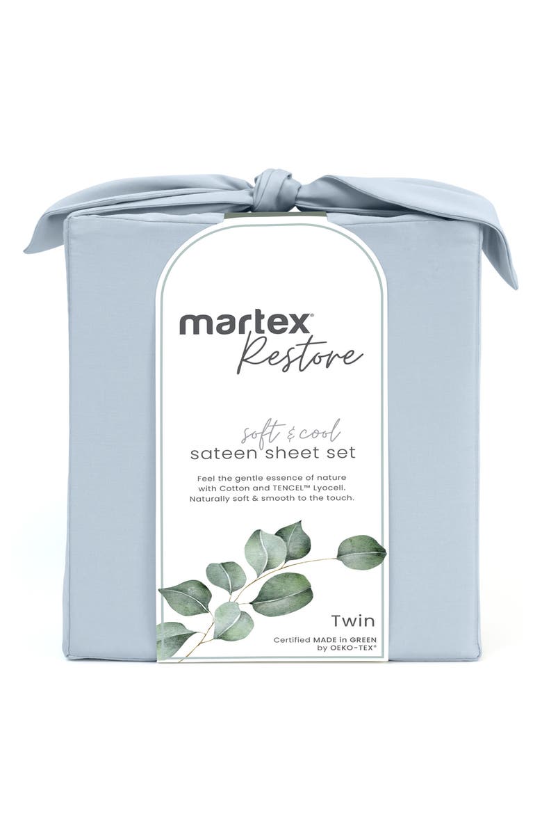 WESTPOINT HOME Restore Cotton & Tencel<sup>®</sup> Lyocell Sateen Sheet Set, Alternate, color, Blue