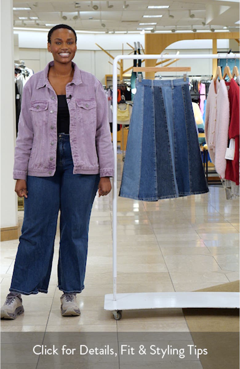 Sunbeam Denim Midi Skirt, sales video thumbnail