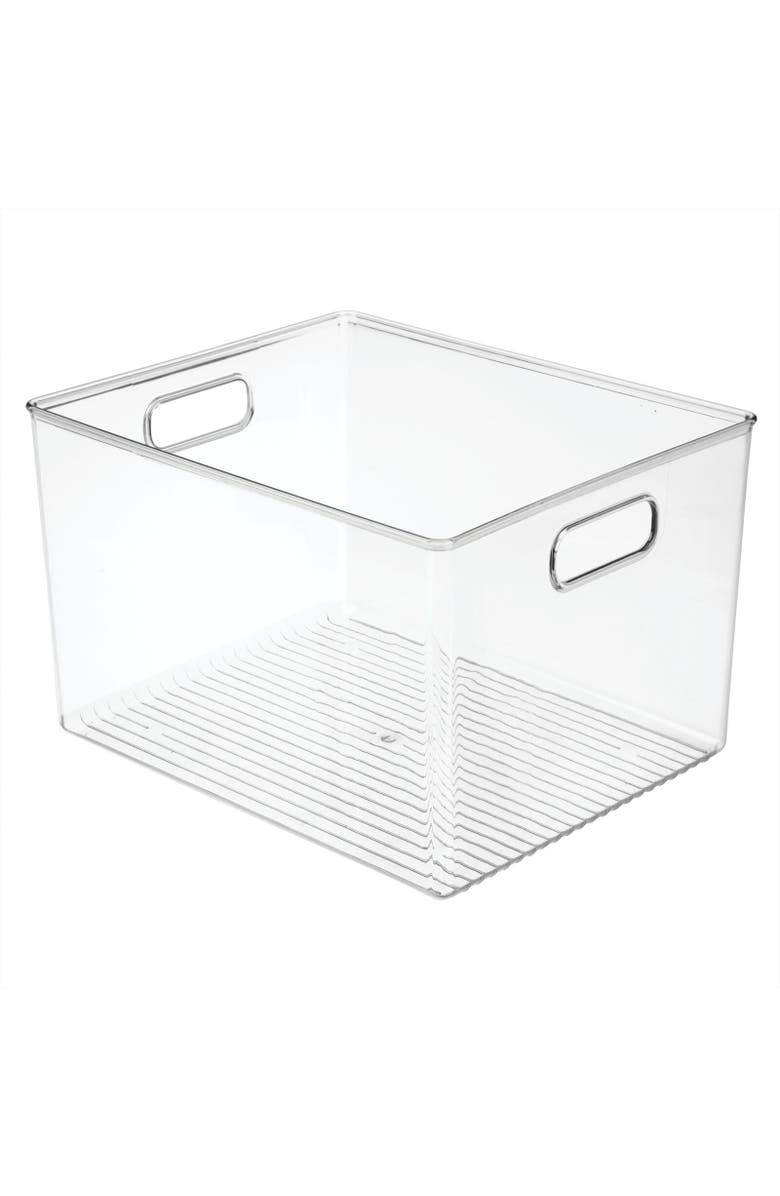 mDesign Large Plastic Closet Storage Organizer Container Bin with Handles, Main, color,