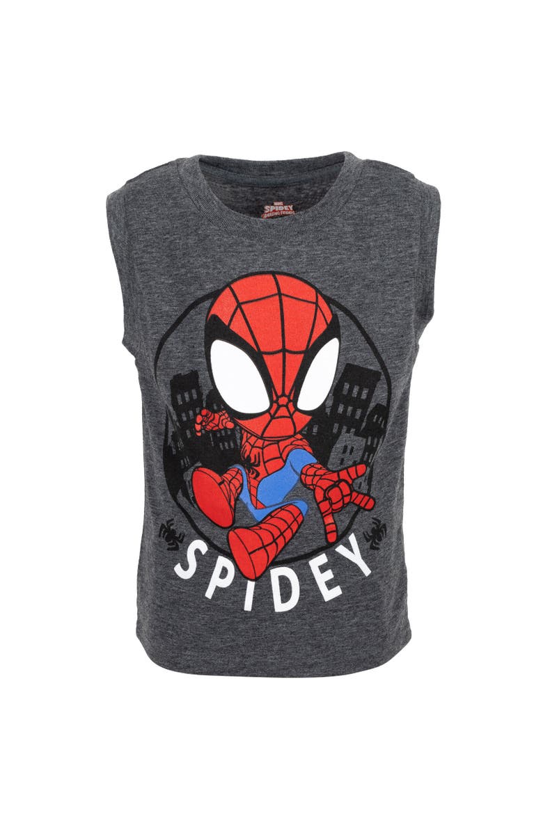 Marvel Spidey and His Amazing Friends 3pc Tank Top, Tee & Shorts Set, Alternate, color, Multicolor