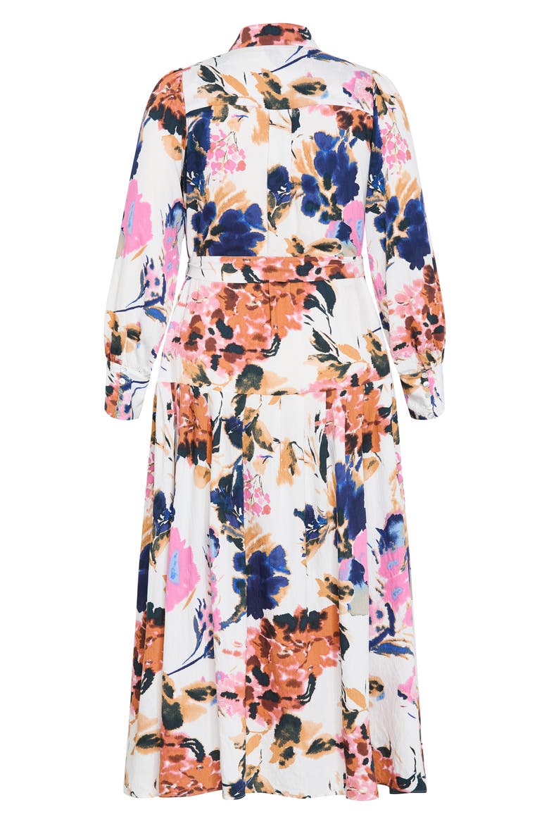 Ezra Print Midi Shirtdress, Alternate, color, FLORAL PRT