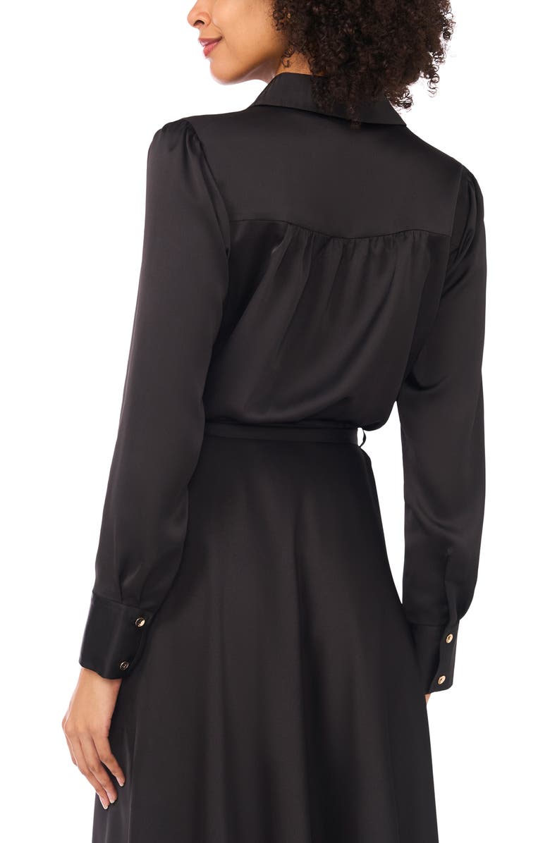 Ted Baker Isabelle Long Sleeve Belted Shirtdress, Alternate, color, Rich Black