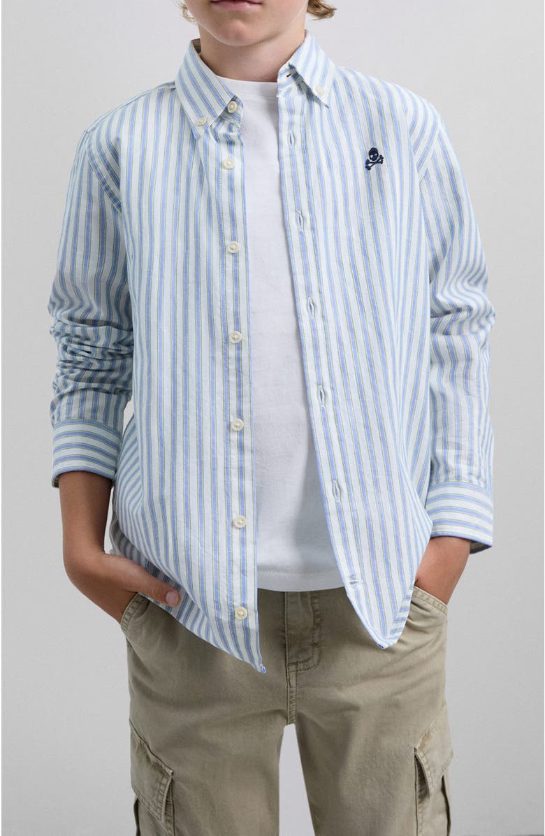 Scalpers Bdretroshirt Kids, Alternate, color, Bluestripes