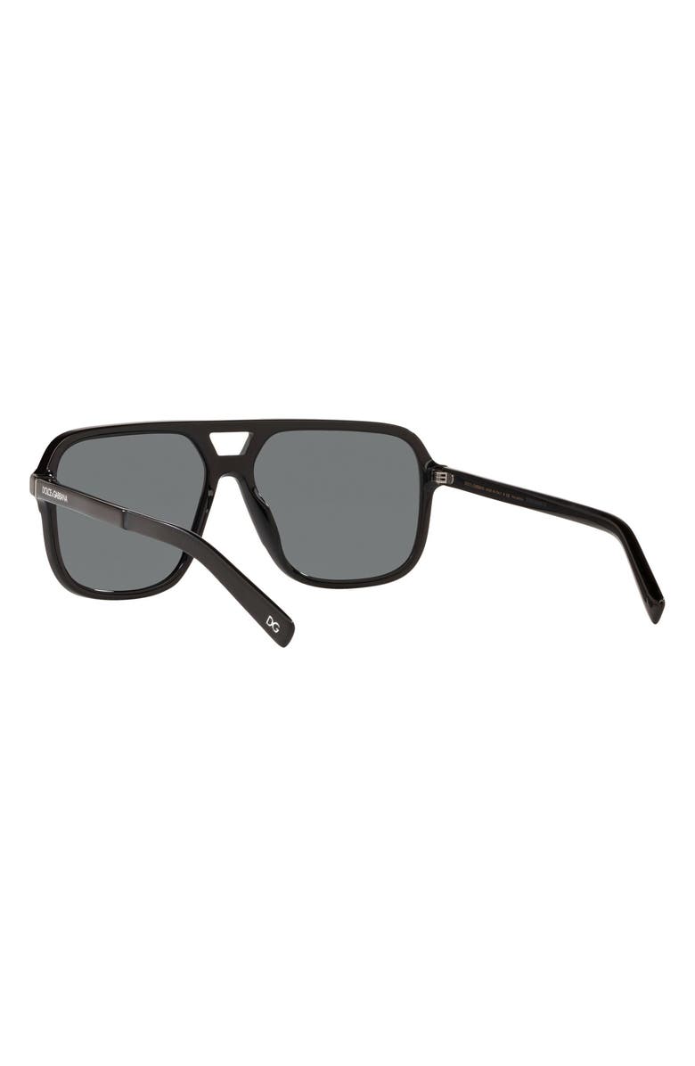 Dolce&Gabbana 61mm Polarized Square Sunglasses, Alternate, color,