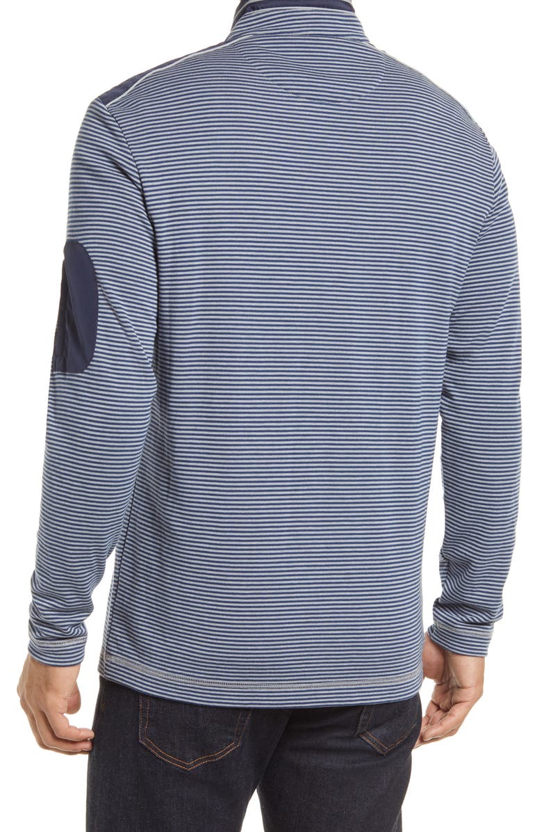 Bugatchi Cotton Blend Quarter Zip Pullover, Alternate, color,