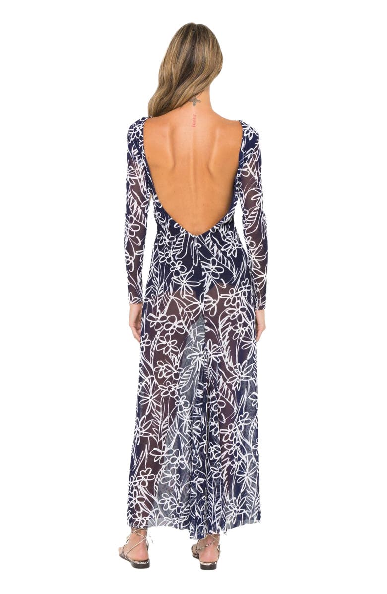 JBQ Gaia Dress, Alternate, color, Navy/White Floral