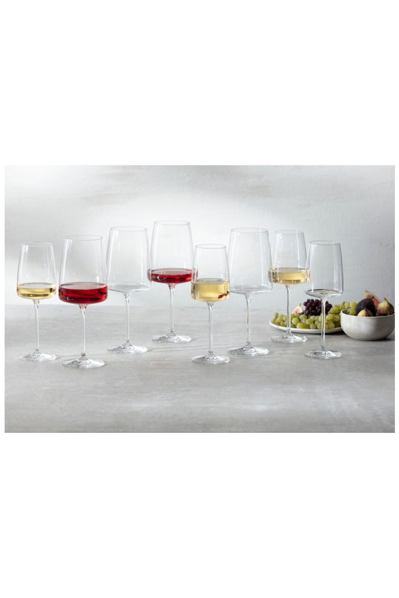 Sensa Set of 8 Red & White Wine Glasses, Alternate, color, CLEAR