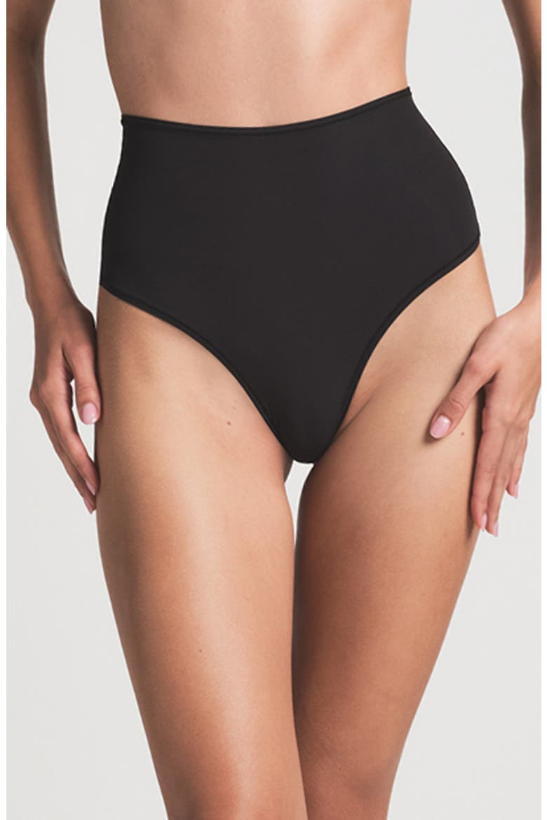 Fits Everybody High Waist Thong, Main, color, ONYX