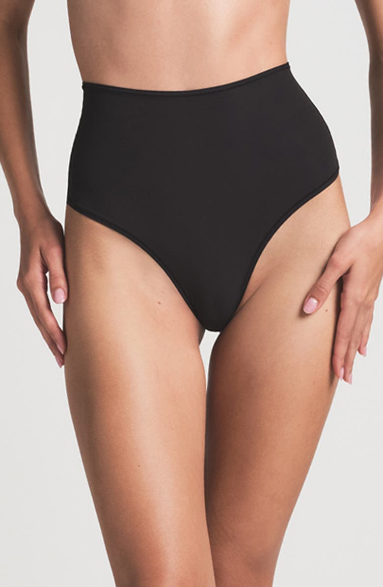 SKIMS Fits Everybody High Waist Thong, Main, color, Onyx