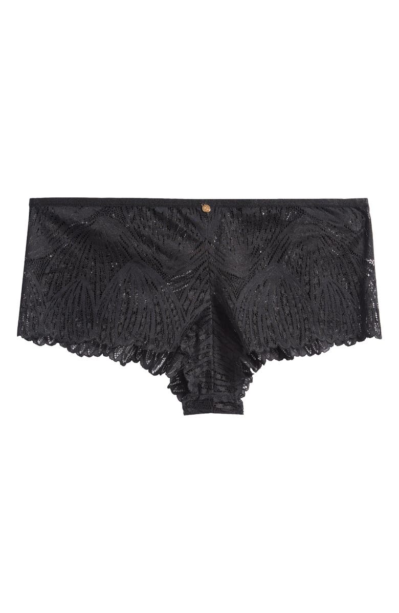 Bluebella Peyton Lace Boyshorts, Alternate, color, Black