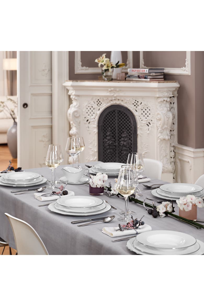 Anmut Platinum No.1 5-Piece Place Setting, Alternate, color, white