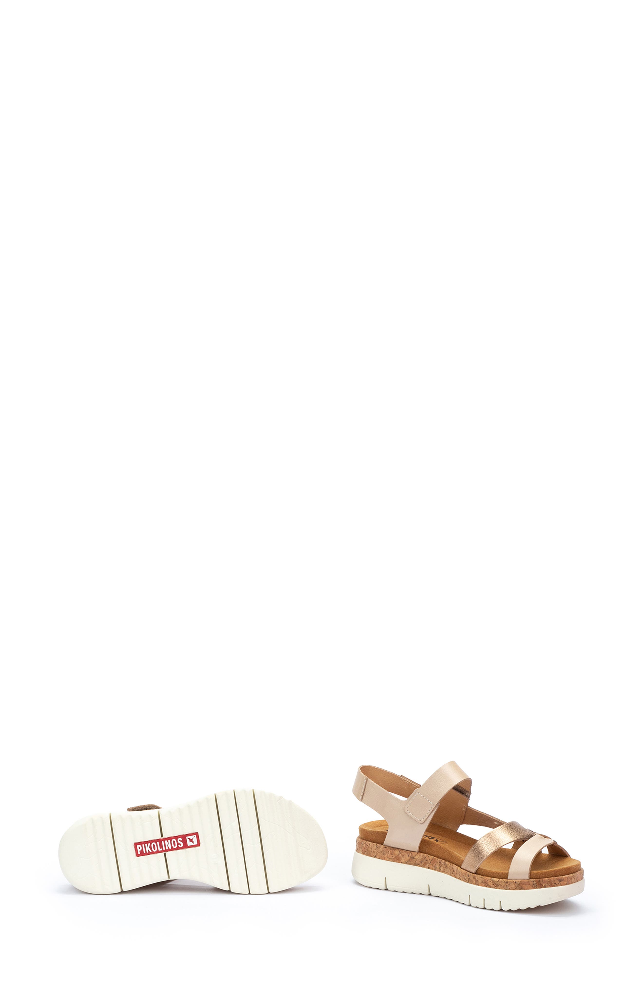 PIKOLINOS Palma Wedge Sandal, Alternate, color, Champagne