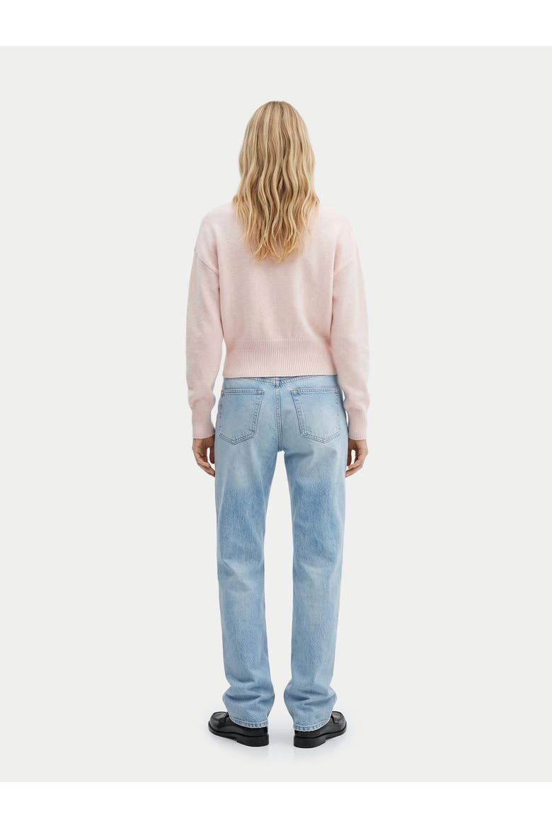 Cashmere Cinched-Waist Sweater, Alternate, color, peach-blush