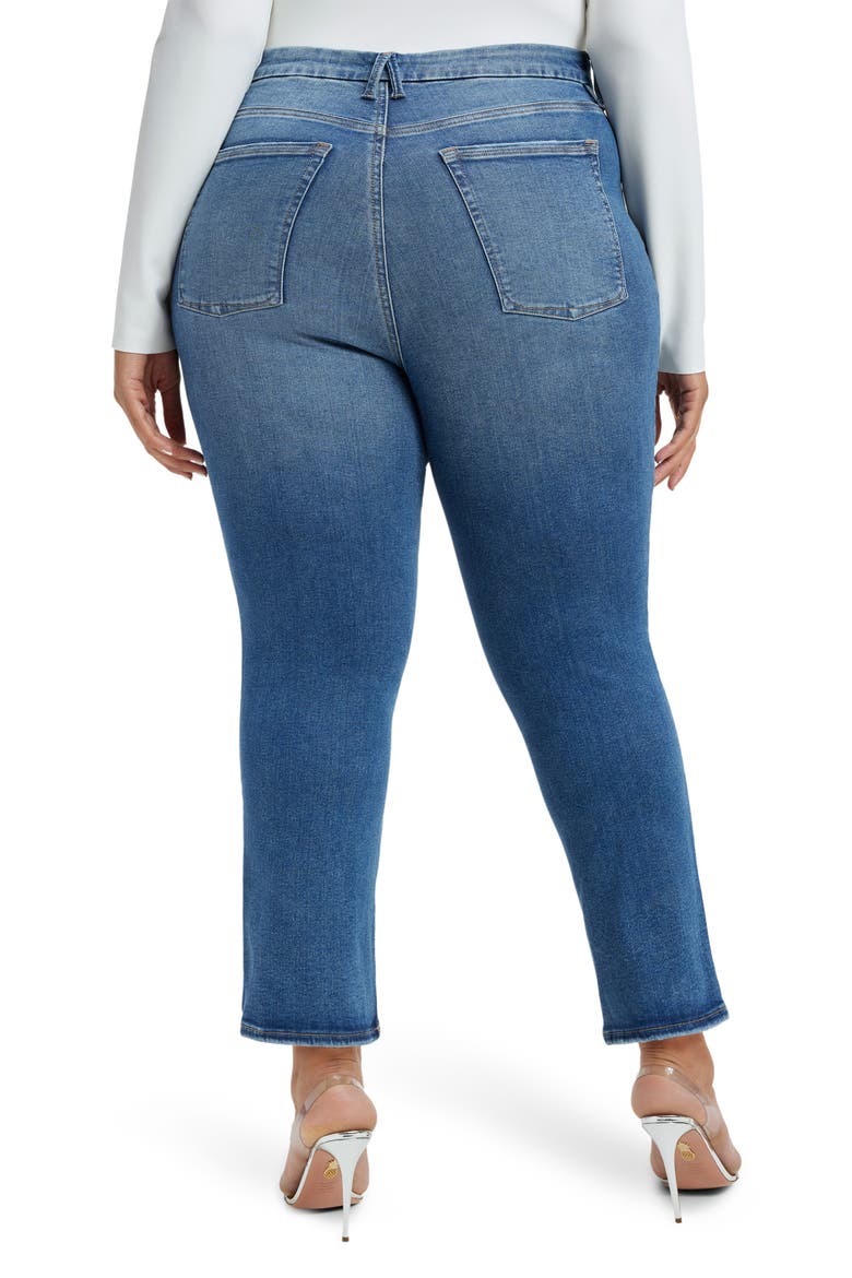 Pull-On Straight Leg Jeans, Alternate, color, INDIGO490