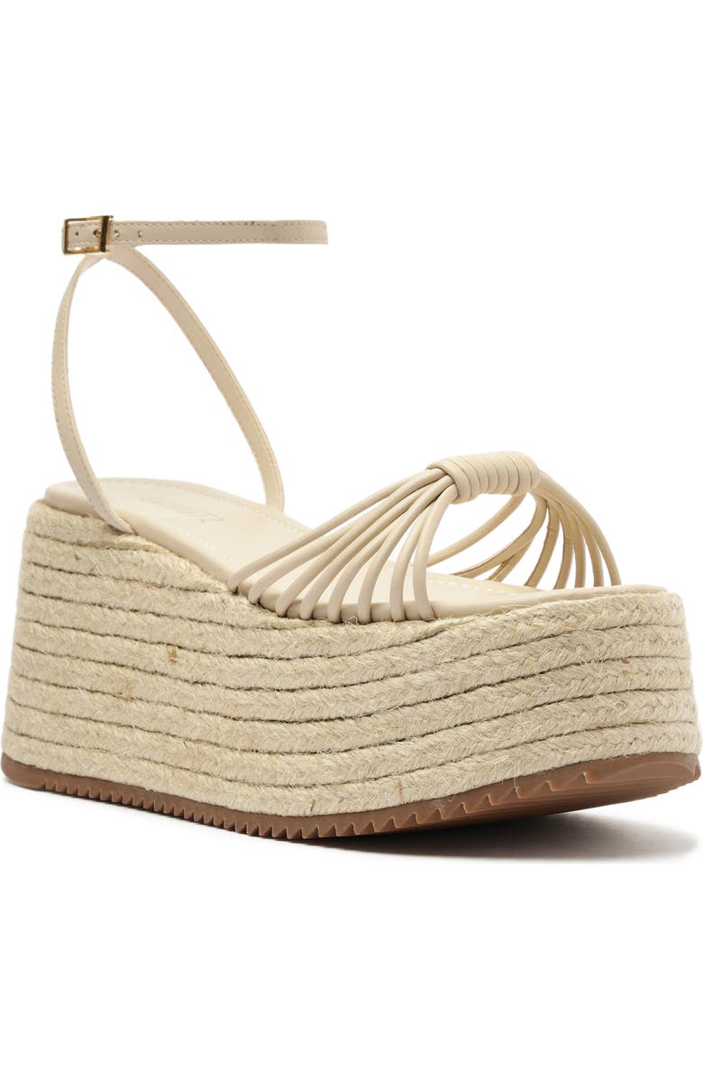 Schutz Livia Platform Wedge Sandal, Main, color, Off White