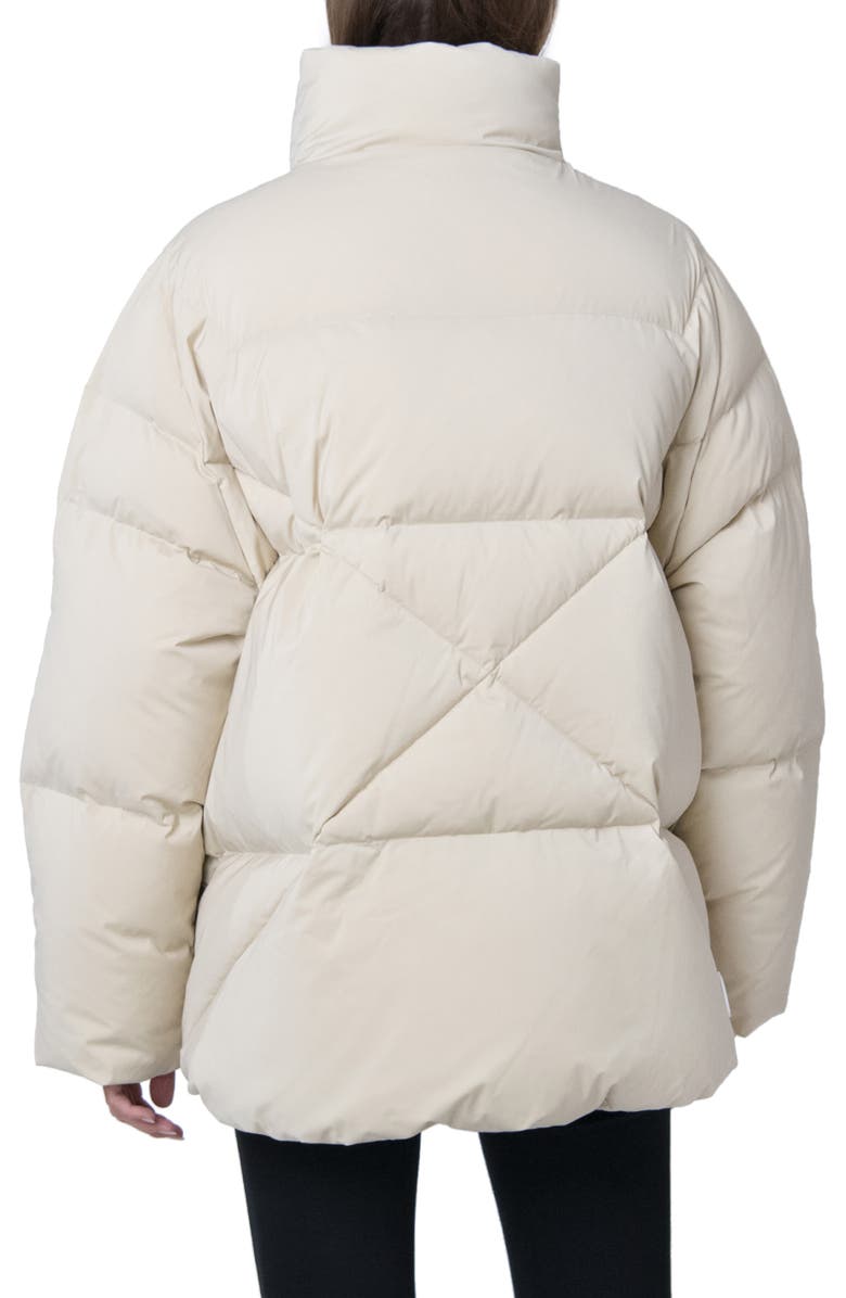 The Recycled Planet Company Ella Water Resistant Recycled Down Puffer Jacket, Alternate, color, Brown Rice