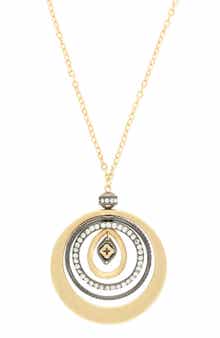 OLIVIA WELLES Amberly Crystal Pendant Necklace