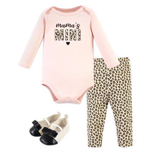 Hudson Baby Girl's Long-sleeve Bodysuit, Pants, And Footwear Outfit In Brown
