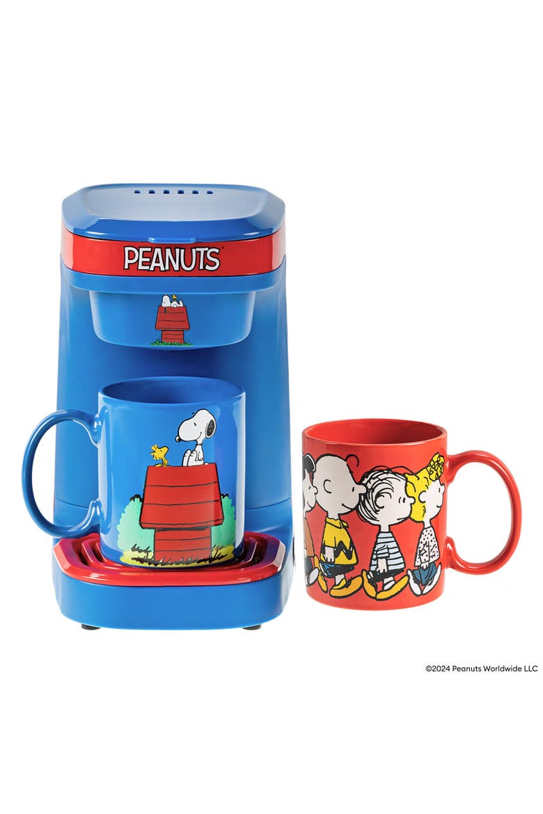 Peanuts Single Cup Coffee Maker Gift Set with 2 Mugs, Alternate, color, None