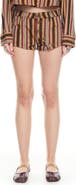 LIONESS Sundrenched Low Rise Stripe Denim Shorts