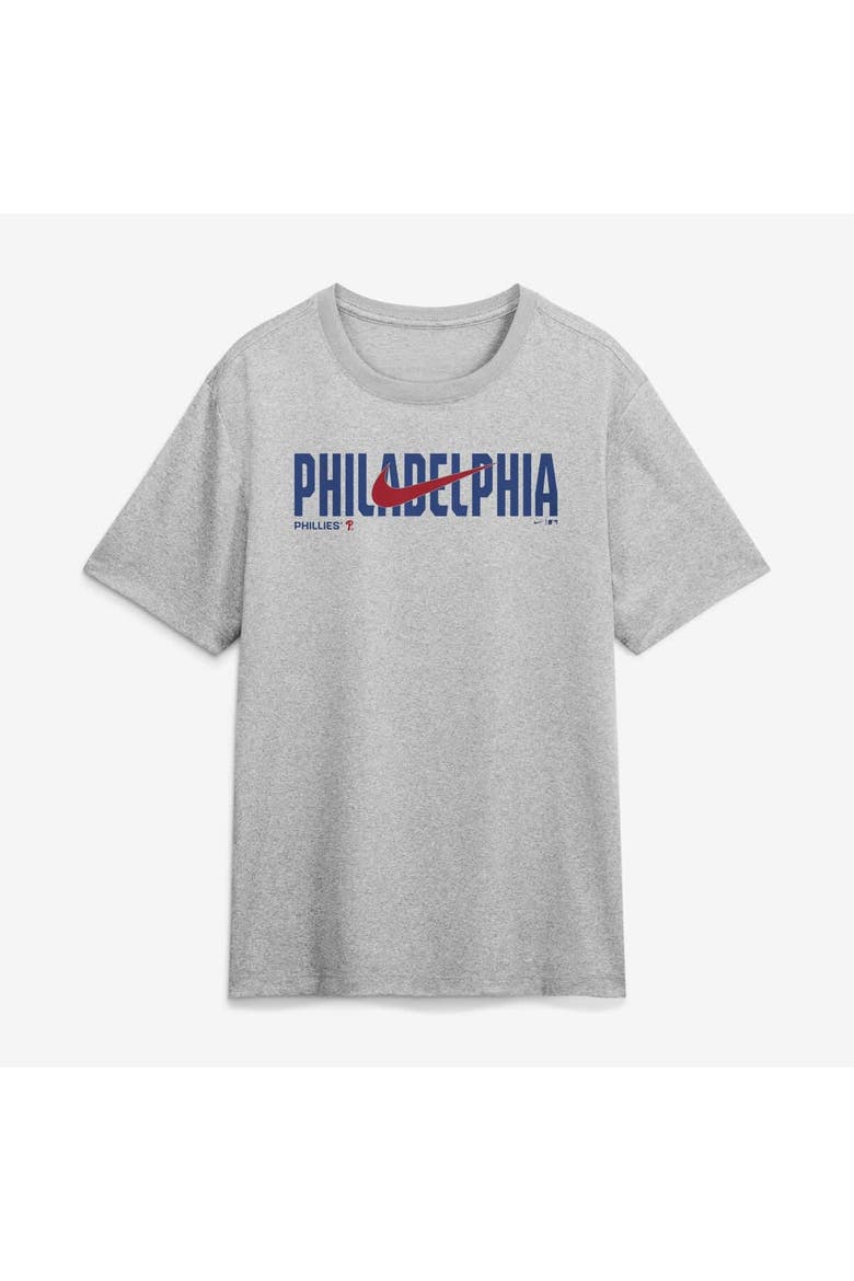 Men's Nike Heather Gray Philadelphia Phillies Swoosh Legend Dri-FIT T-Shirt, Alternate, color, Heather Gray