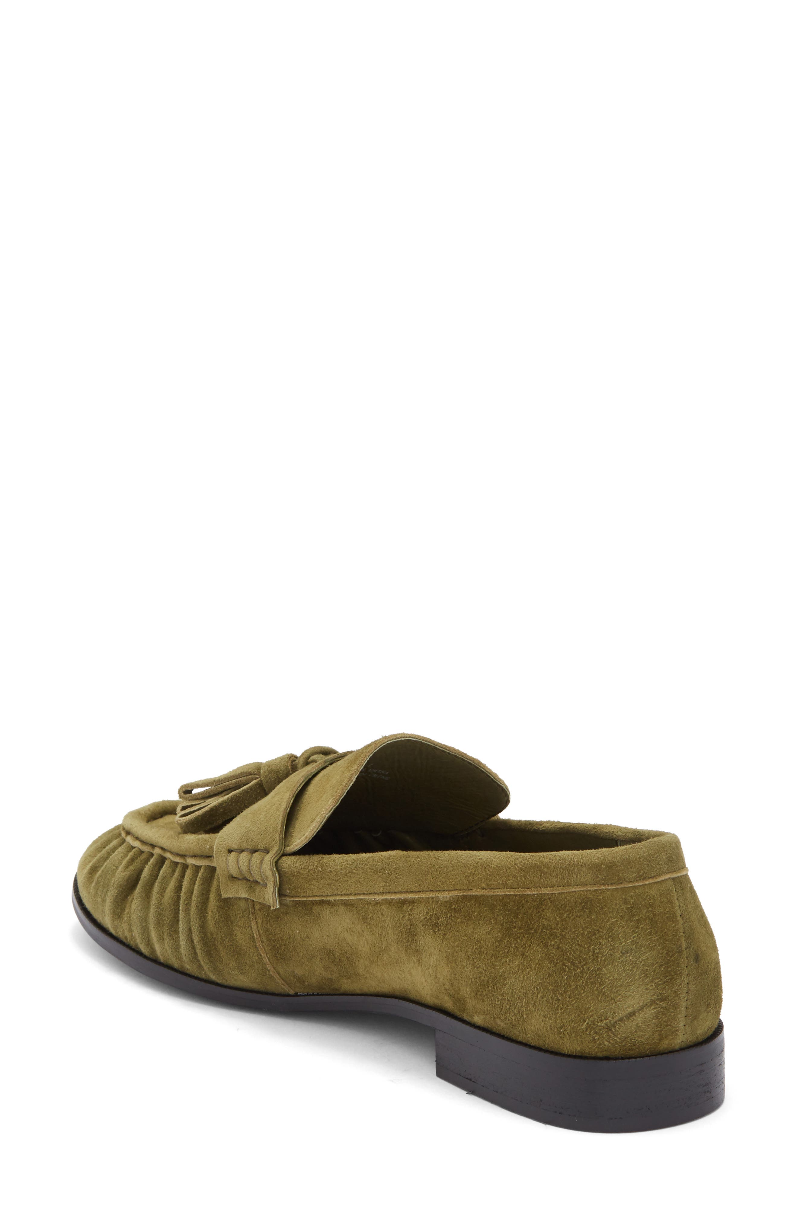 Articulate Kiltie Loafer, Alternate, color, OLIVE SUEDE