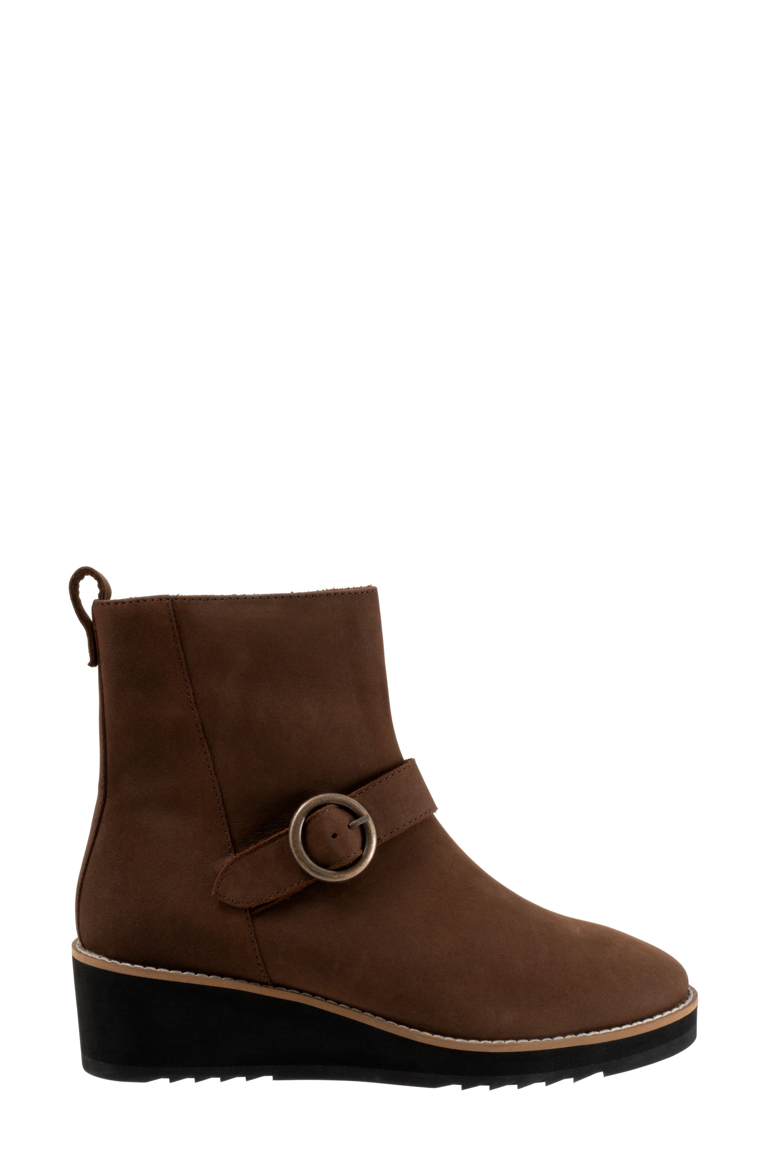 Westland Platform Wedge Bootie, Alternate, color, DARK BROWN NUBUCK