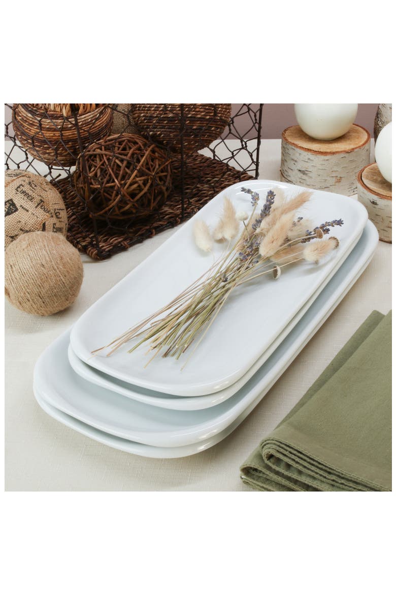 Lena Set of 4 Serving Platter Set, Alternate, color, WHITE