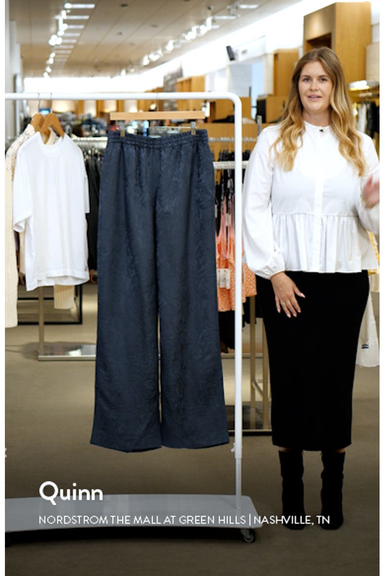 Toile De Jouy Jacquard Wide Leg Pants video