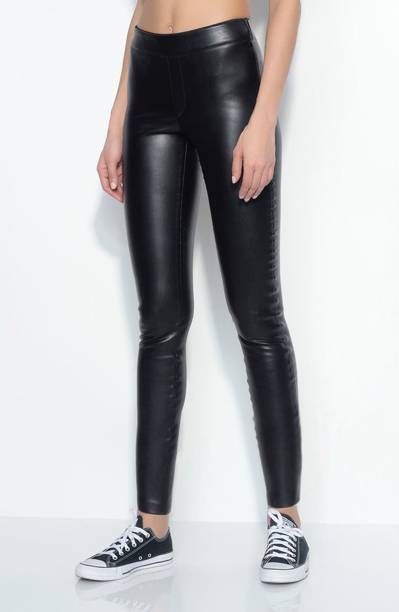Susana Monaco Faux Leather Crop Pants, Main, color, 