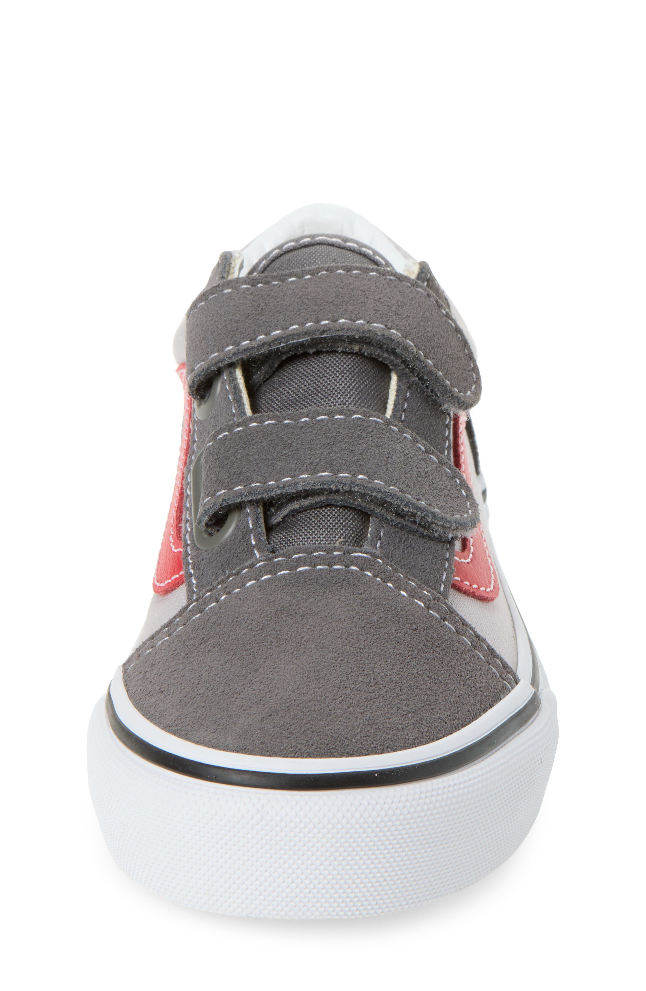Kids' Old Skool V Sneaker, Alternate, color, PEWTER/RACING RED