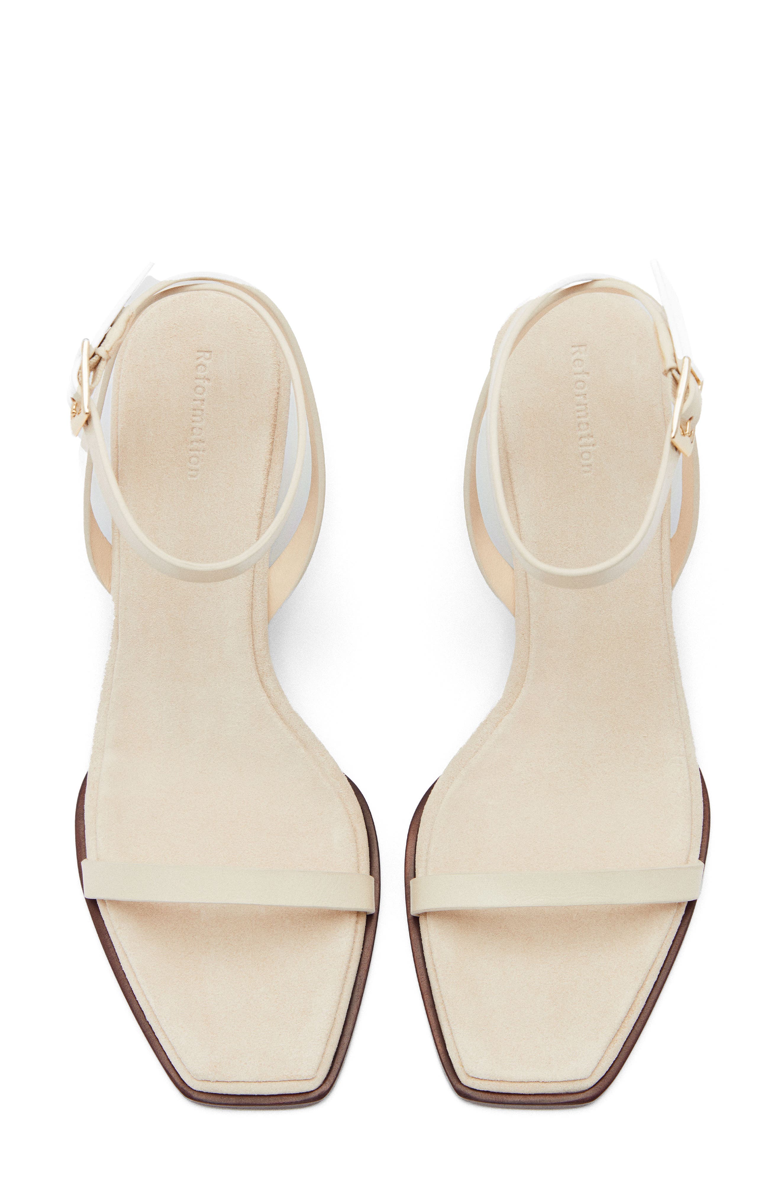 Lina Wedge Sandal, Alternate, color, ALMOND LEATHER