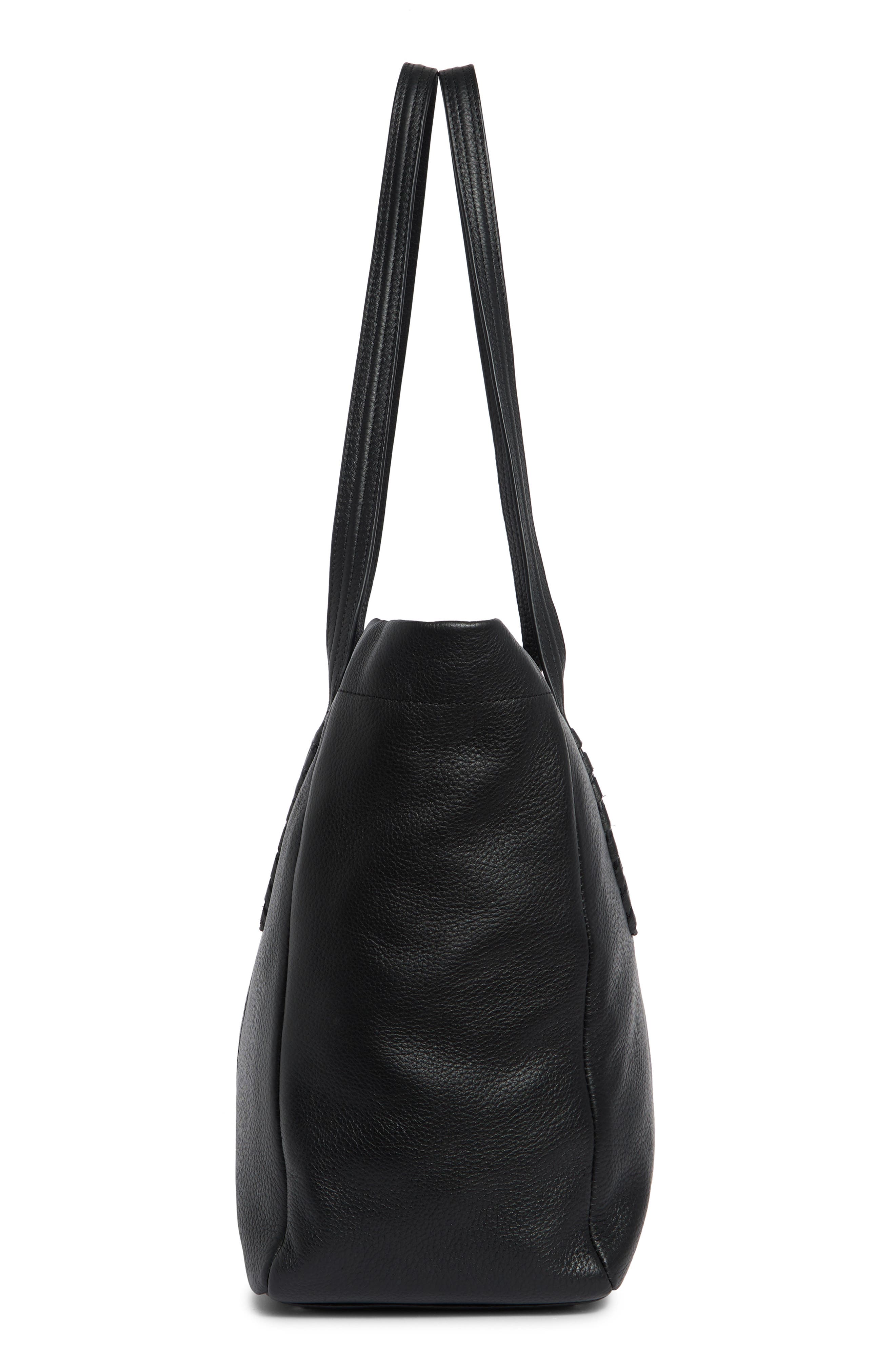 Nomad Leather Laptop Tote, Alternate, color, BLACK