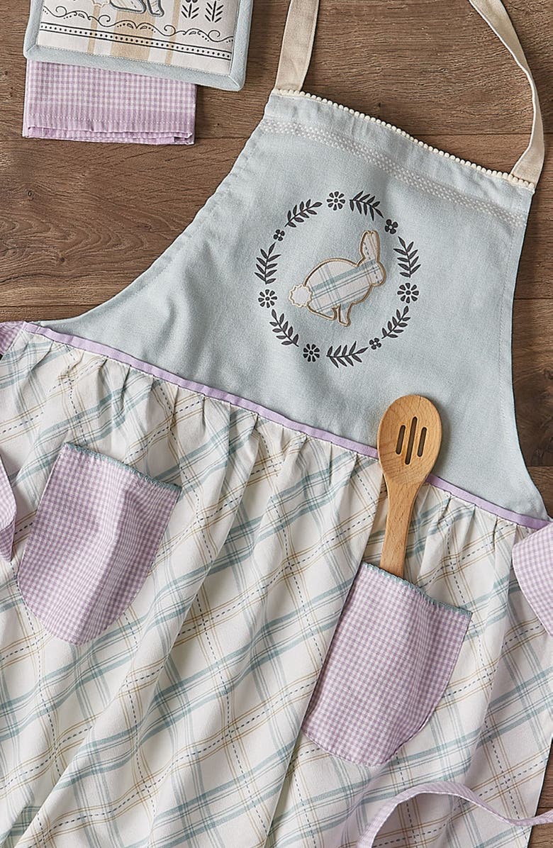 Design Imports Cottontail Farmhouse Apron, Alternate, color, White