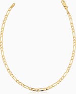 Oradina 14K Gold Florentine Figaro Petite Anklet