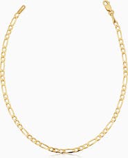 Oradina 14K Gold Florentine Figaro Petite Anklet