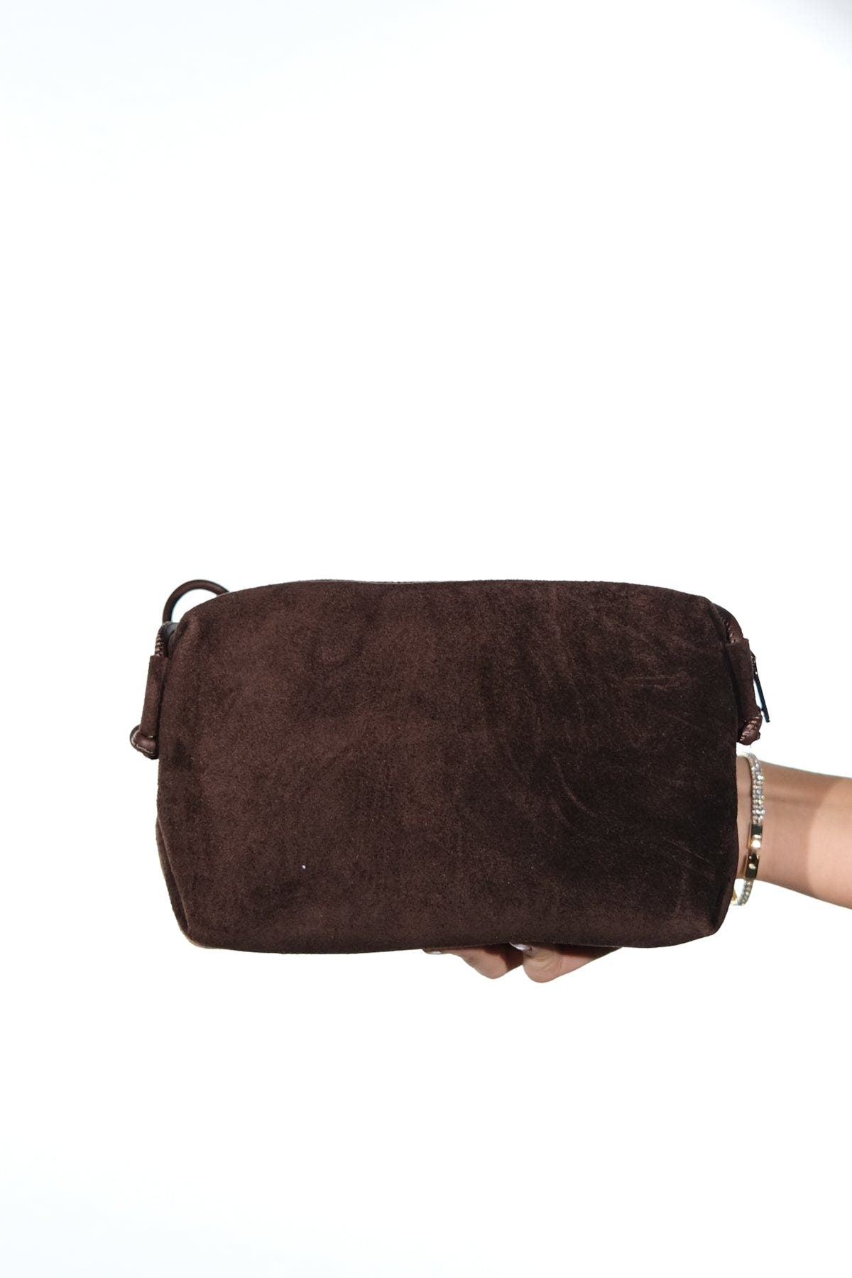 Forever & Always Shoes Selsey Crossbody Leather Bag, Alternate, color, Brown Suede