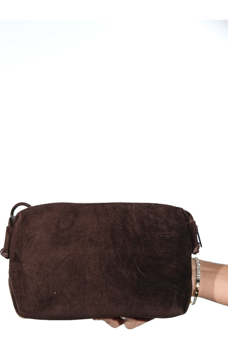 Forever & Always Shoes Selsey Crossbody Leather Bag, Alternate, color, Brown Suede