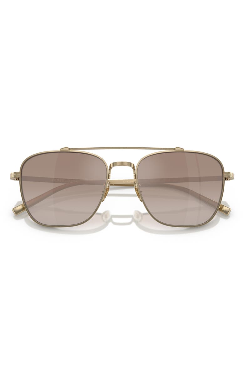 Oliver Peoples Rivetti 55mm Gradient Pilot Sunglasses, Alternate, color, Brown Gold