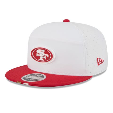 Men's New Era  White/Scarlet San Francisco 49ers 2025 NFL Training Camp Split Panel 9FIFTY Snapback Hat
