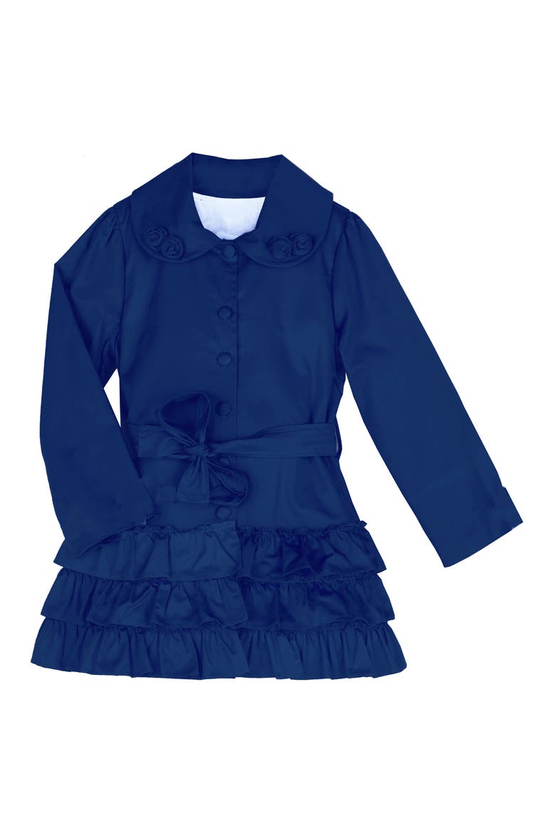 Kids' Rosette Knit Top Coat, Main, color, NAVY