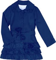 JOE-ELLA Kids' Rosette Knit Top Coat