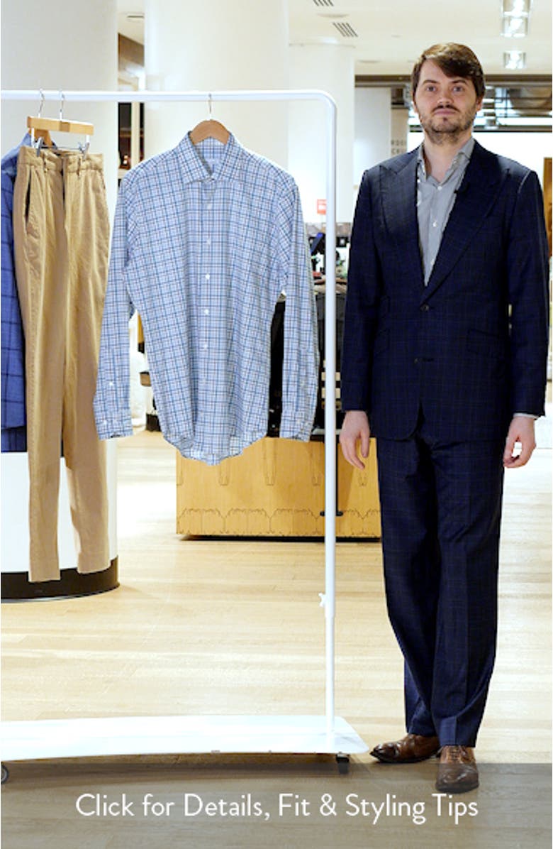 Crown Lite Shadow Check Performance Twill Button-Up Shirt, sales video thumbnail