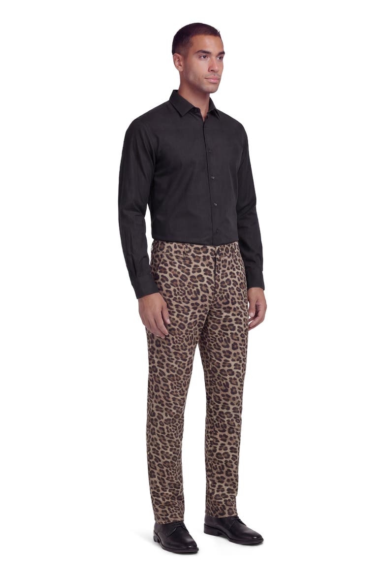 Leopard Mens Tailored Pant, Alternate, color, LEOPARD BROWN