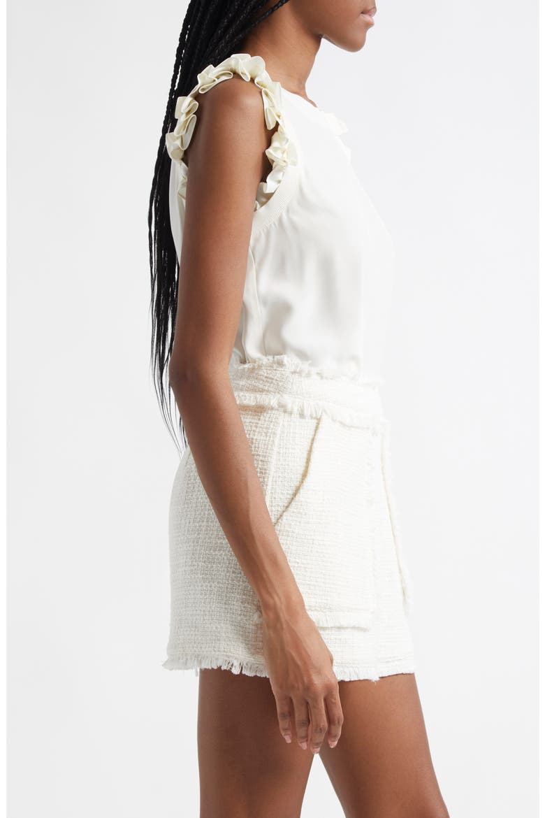 Lenore Ruffle Sleeve Silk Top, Alternate, color, IVORY