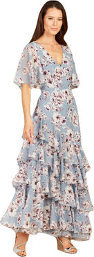 LARA New York Cape Sleeve Print Dress