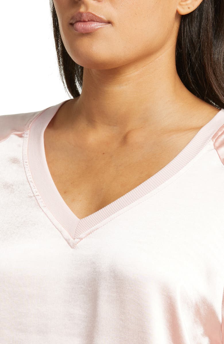 PJ Salvage V-Neck Satin Sleep Top, Alternate, color, 
